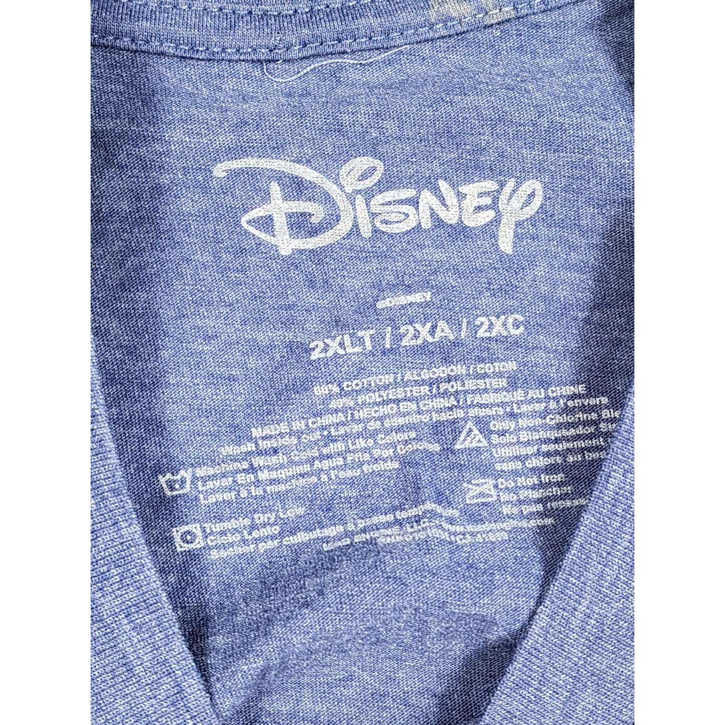 Disney T Shirt Mens 2XLT Mickey Donald Goofy Pluto Graphic Tee Retro Animated