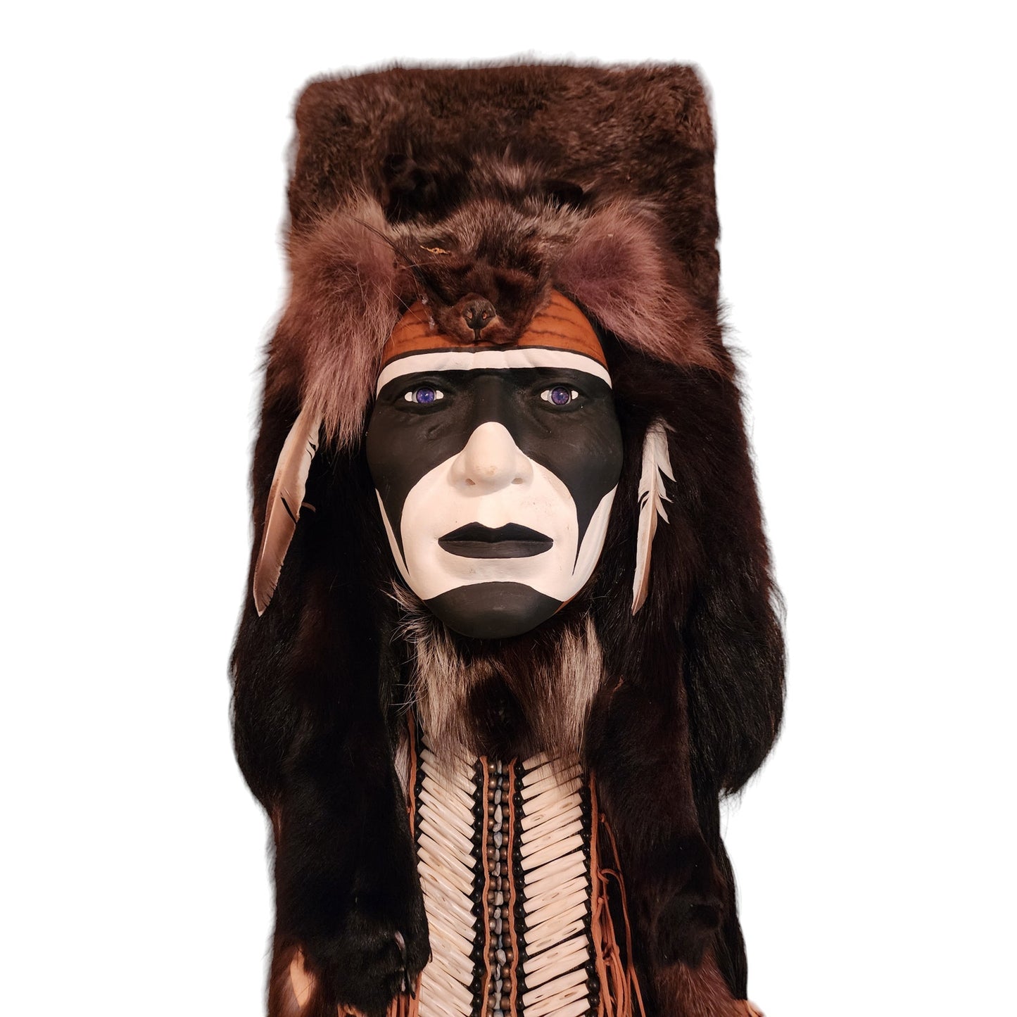 La Ne Ayo Spirit Mask Blackfeet Warrior Native American Indian Creek Tribe 47"