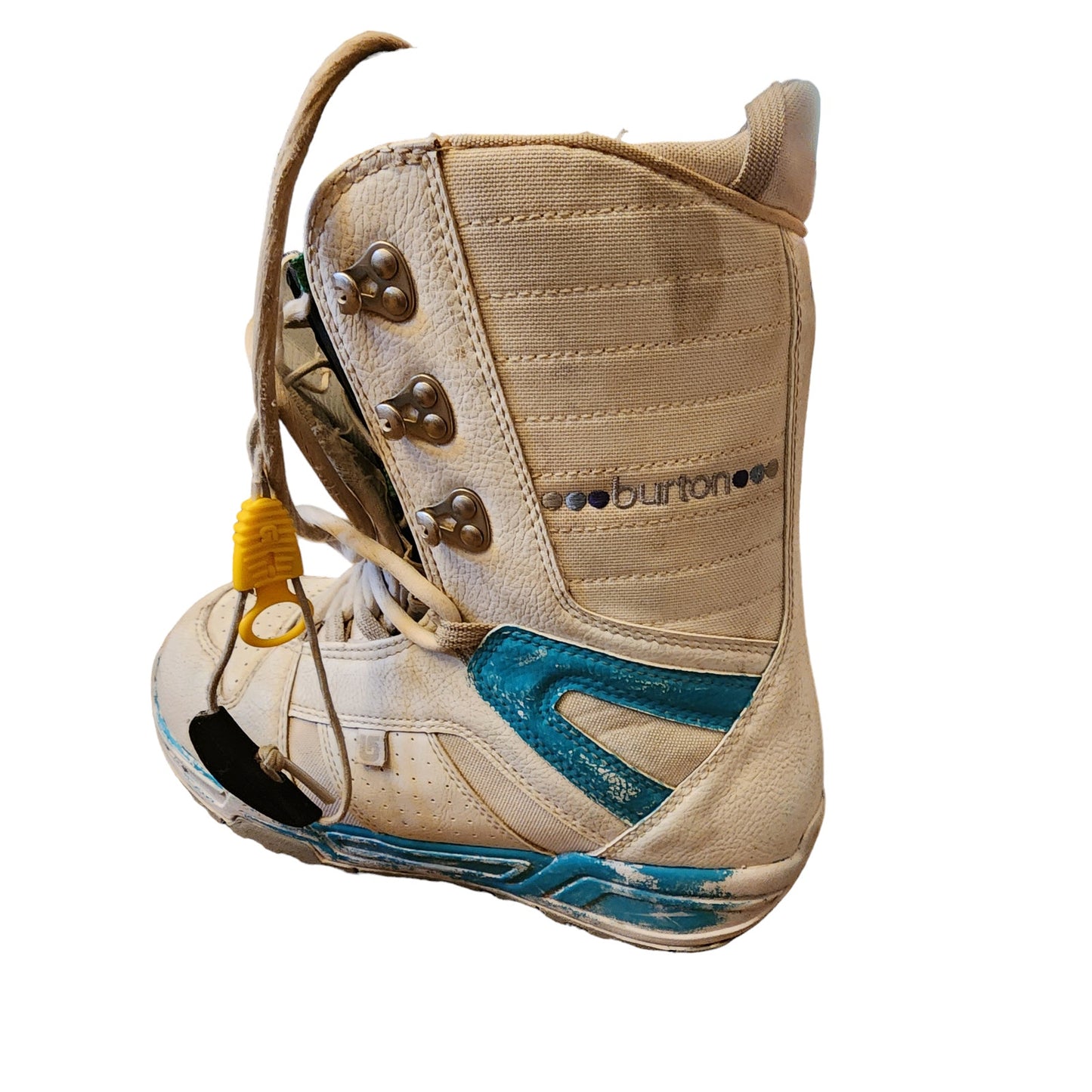 Burton Snowboard Boots Casa Womens 9 White Teal Freestyle All Mountain Lace Up