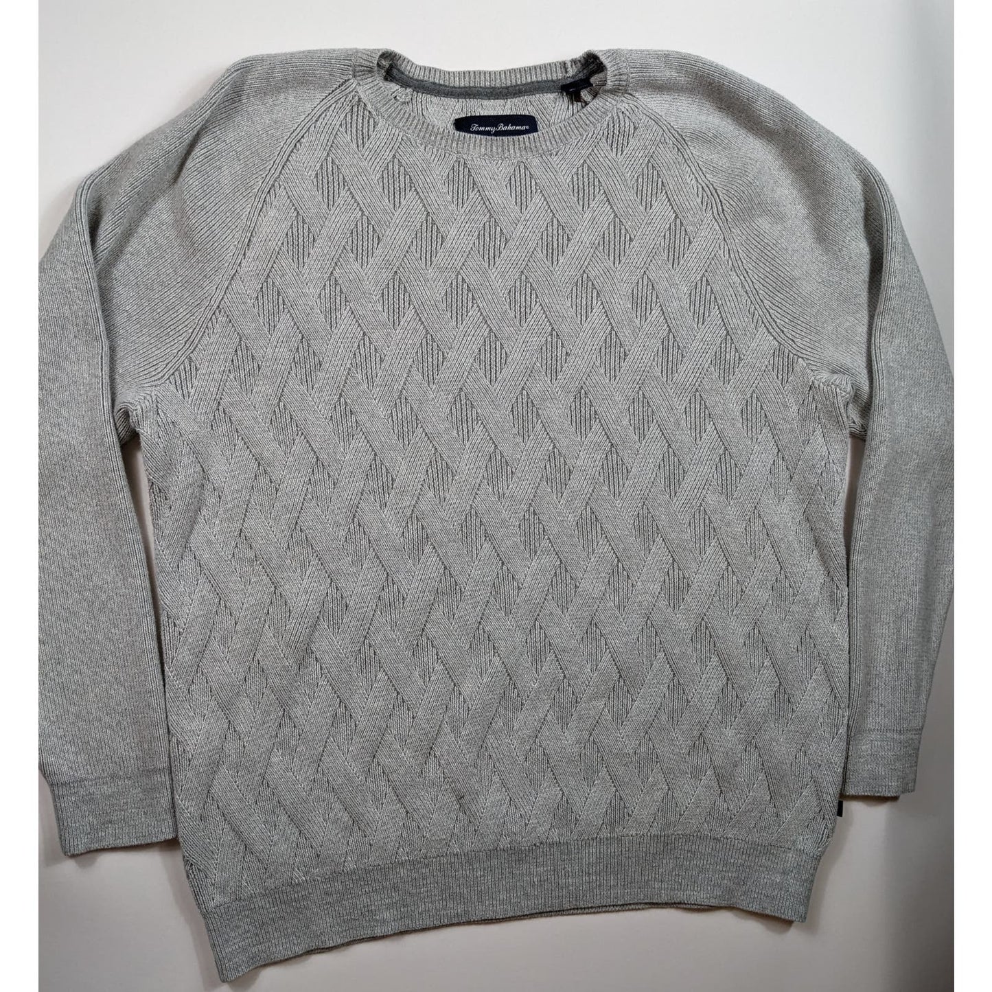 Tommy Bahama Sweater Mens Size XL Cable Knit Crewneck Sweatshirt Pullover Marlin