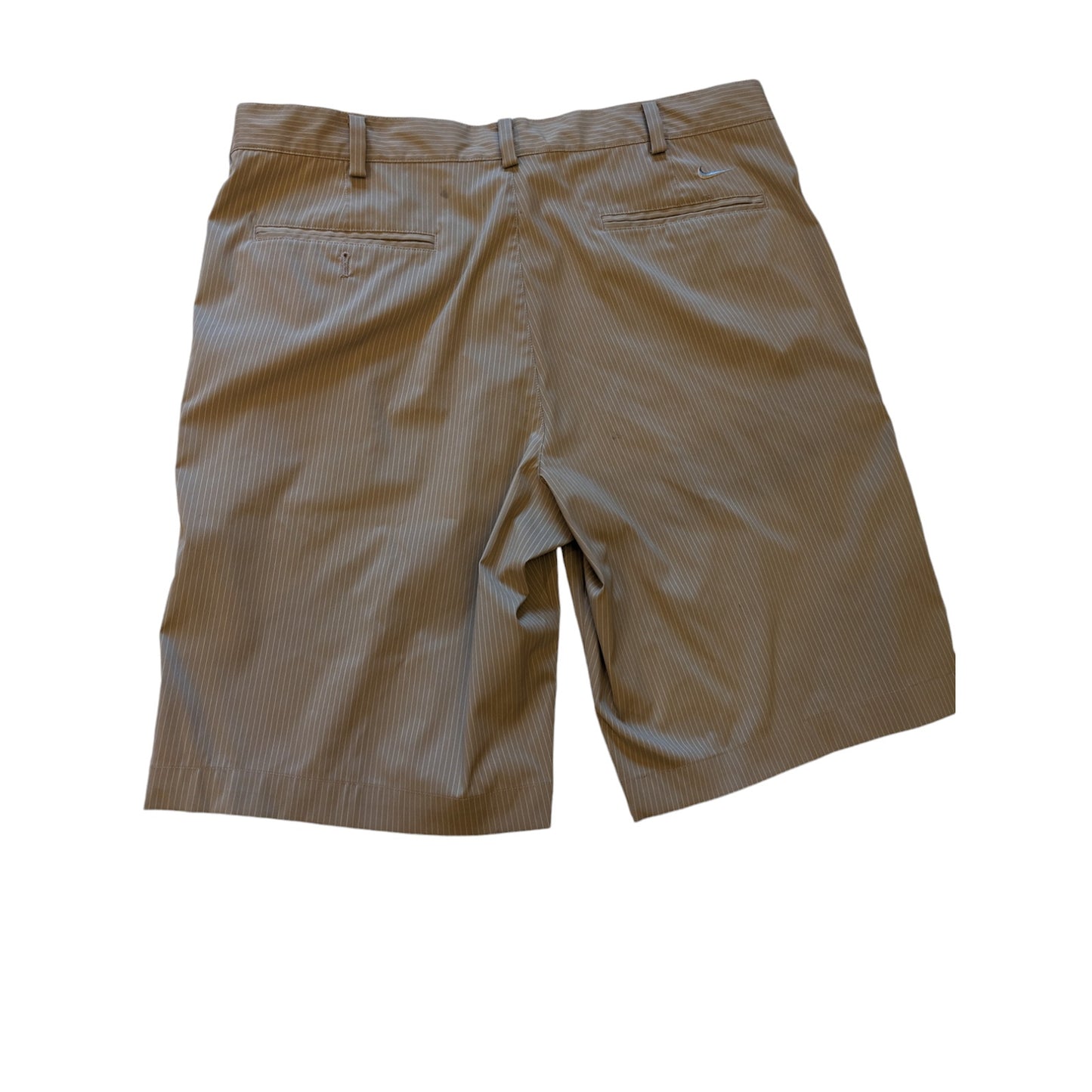 Nike Golf Shorts Mens 34 Fit Dry Beige Lightweight Stretch Polyester Spandex