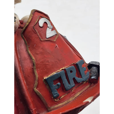 Vintage Dalmatian Puppy Firefighter Helmet Firemen Decor Shelf Dog Adorable 4"