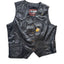 First Manufacturing Leather Vest XL Biker Motorcycle Club Riding Snap Taffeta
