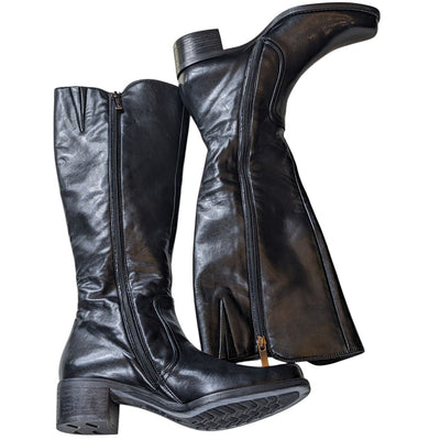 Paul Green Boots Womens 6.5 Leather Knee High Tall Riding Buckle Equestrian