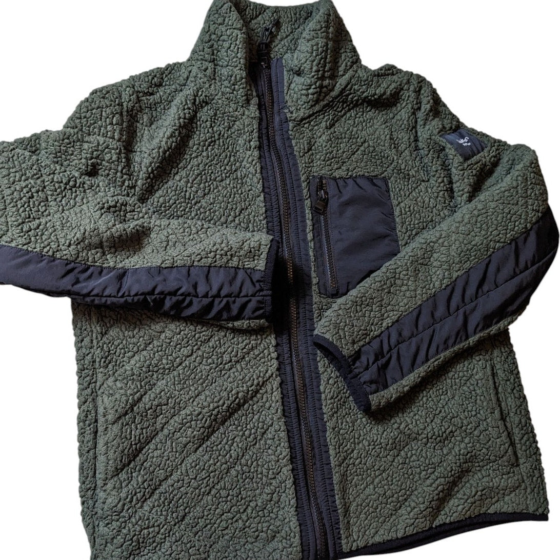 Calvin Klein Performance Fleece Jacket Womens XL Sherpa Zip Outdoor Hiking Layer