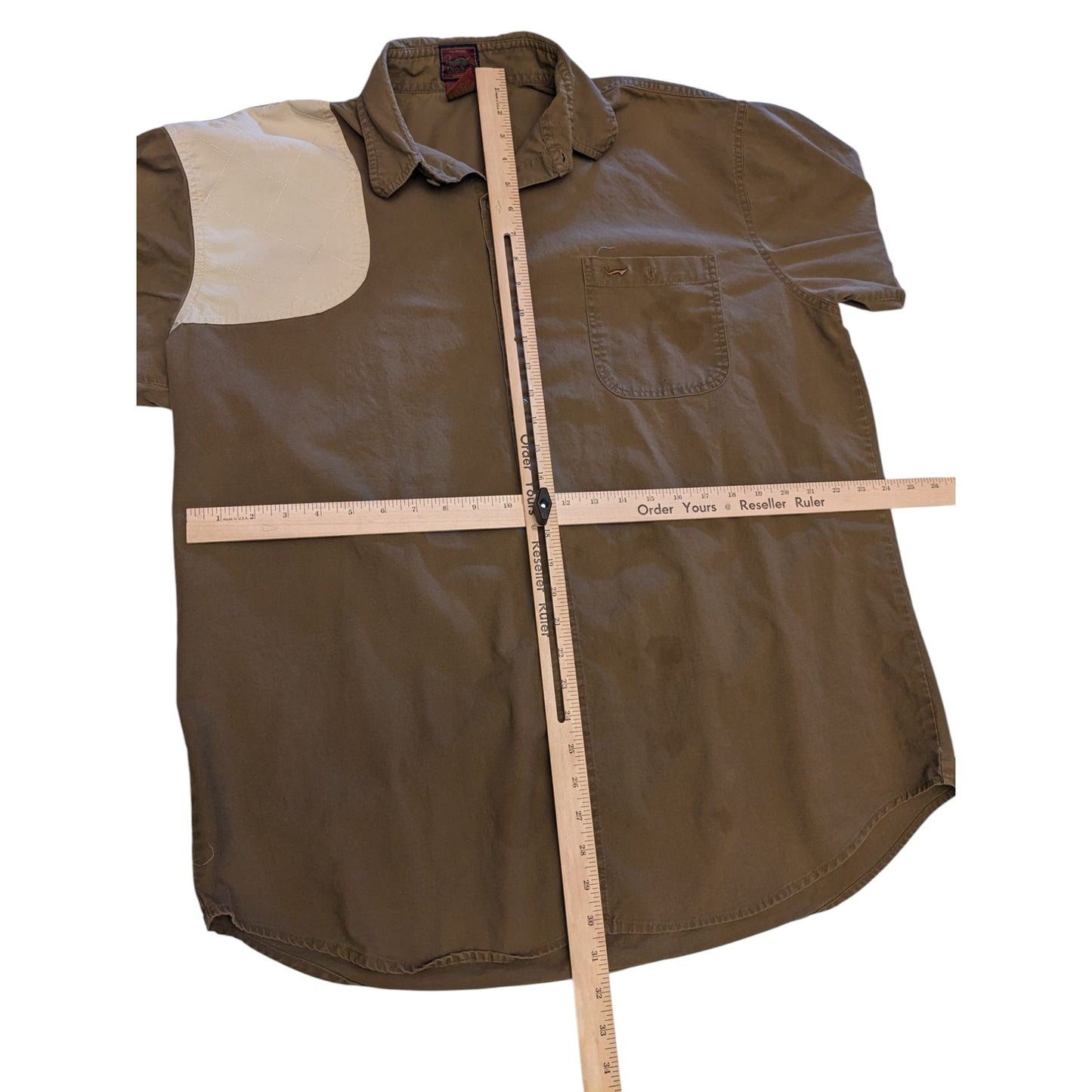 Vintage Duxbak Shirt Mens XL Hunting Long Sleeve Shooting Patch Work Outdoorsman