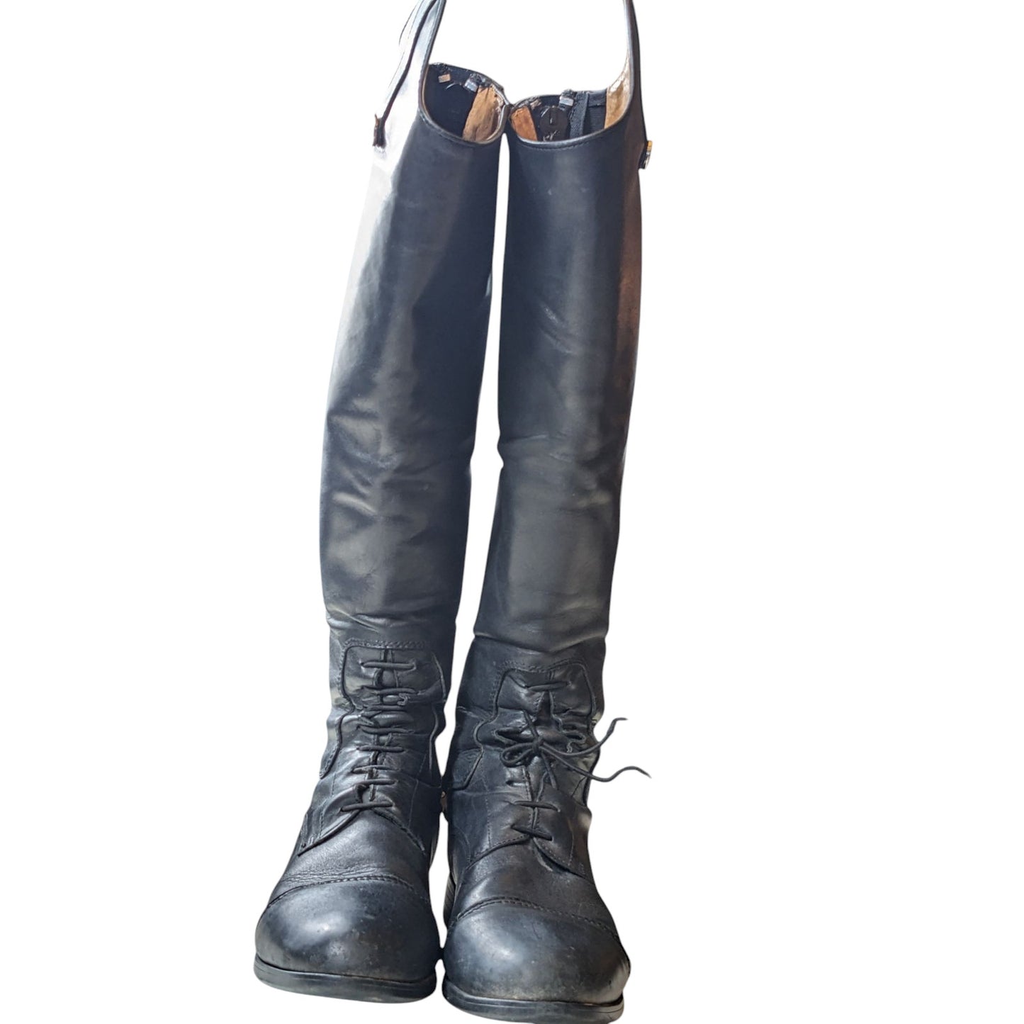 Paul Green Boots Womens 6.5 Leather Knee High Tall Riding Buckle Equestrian