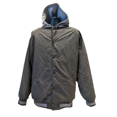 Guide Series Hooded Jacket Mens 2XLT Green Gray Zip Snap Fleece Hoodie Outdoor