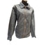 Cathy Daniels Denim Jacket Womens 1X Zip Front Blue Studded Cotton Spring