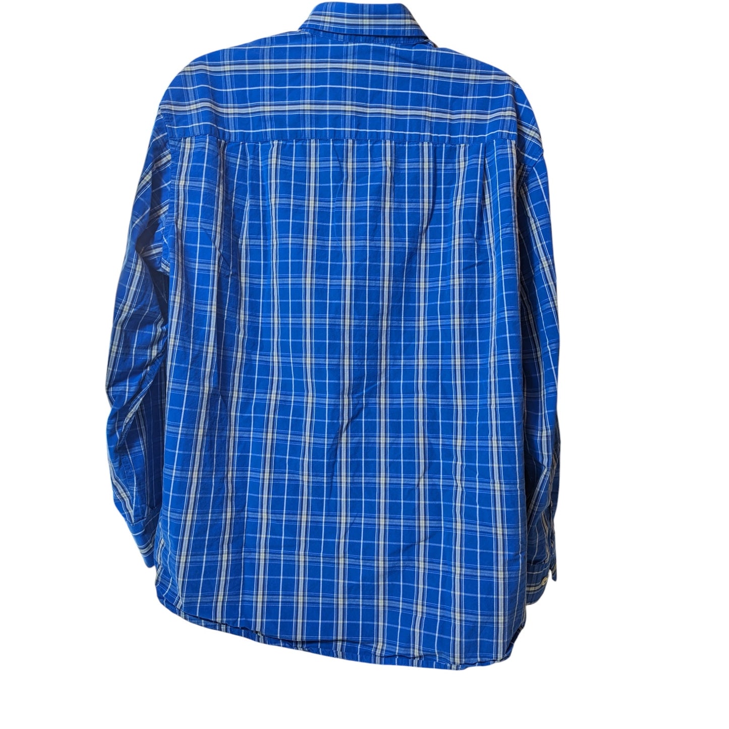 Izod Shirt Mens 2XL Plaid Button Down Long Sleeve Classic Fit Pockets Collar