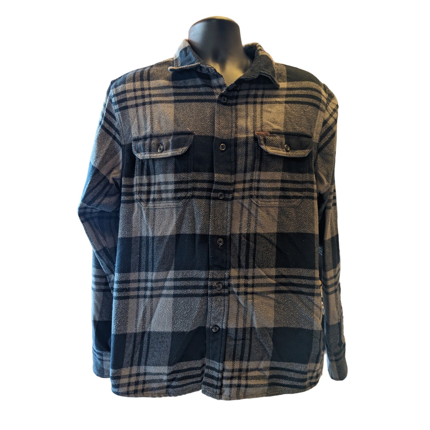 Orvis Flannel Shirt Mens Medium Plaid Button Outdoor Lumberjack Rugged Layering