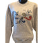 Vintage Jerzees Sweatshirt Women Large Embroidered Floral Pullover Retro 90s