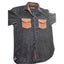 Stacy Adams Corduroy Button Up Shirt Men Medium Fashion Suede Pocket Long Sleeve