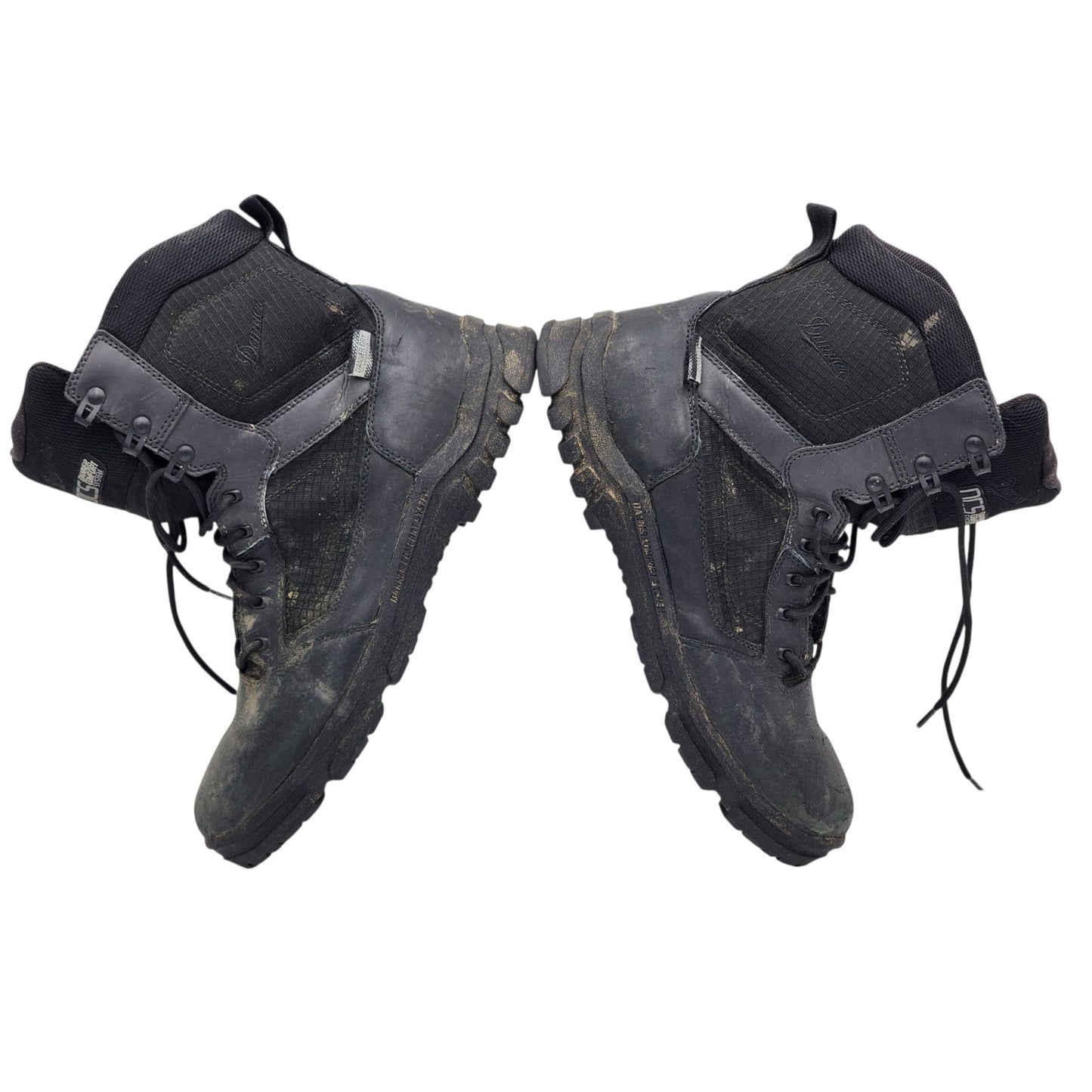 Danner Boots Lookout Side Zip 8" Mens 13 Black Tactical Combat Workwear 23824