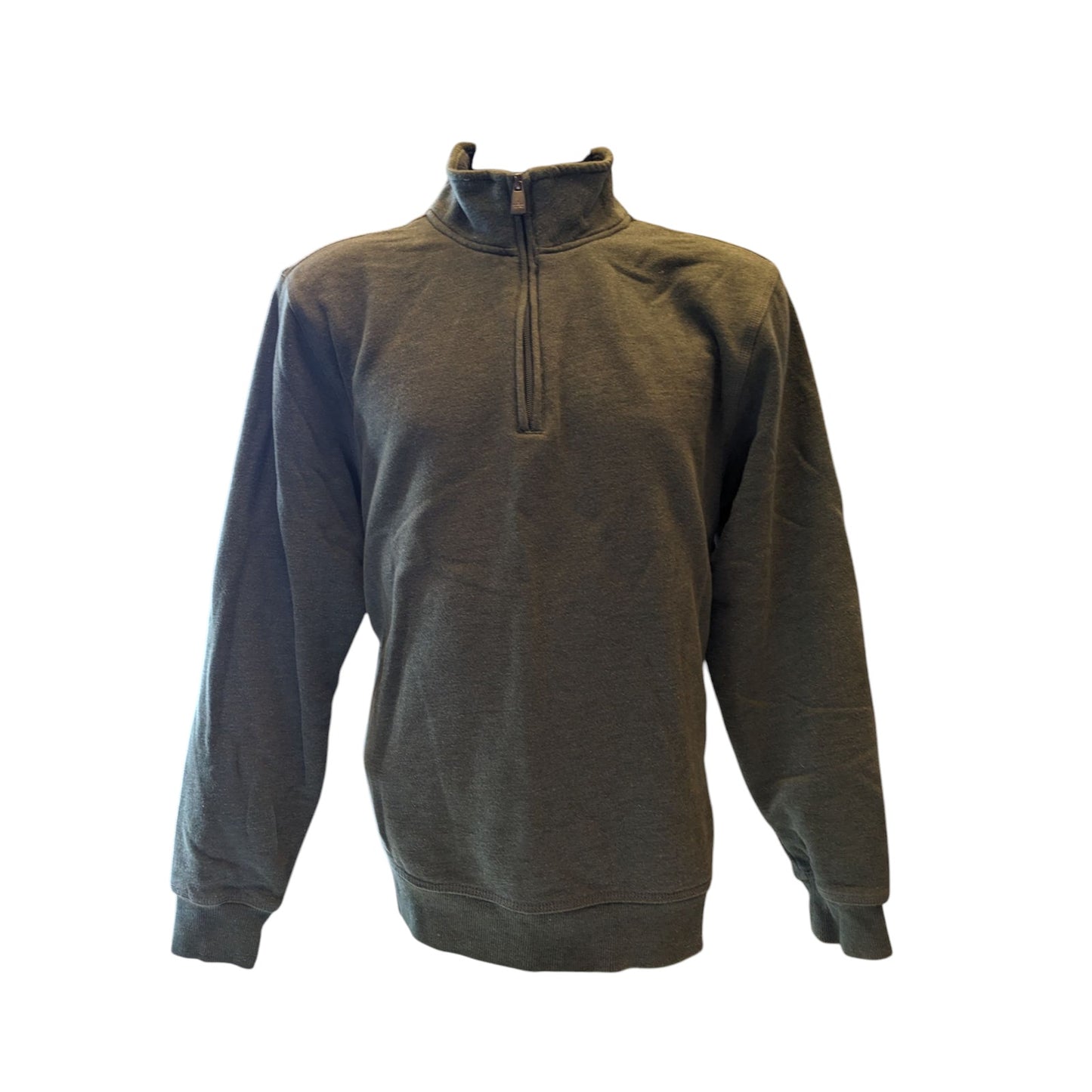 Arrow Sweatshirt Mens Large Green Quarter Zip Pullover Casual Warm Fleece