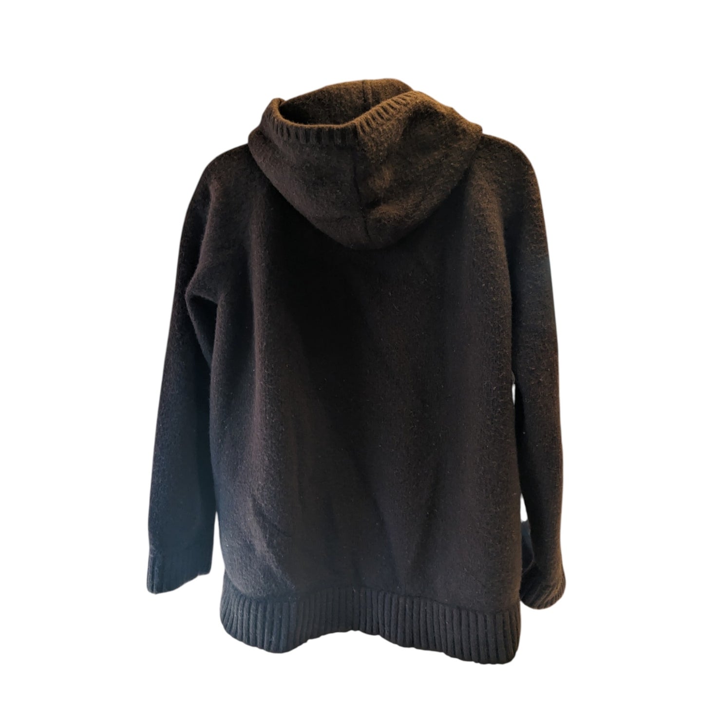 Lauren Ralph Lauren Hooded Cardigan Womens 2X Wool Cashmere Angora Sweater Horse