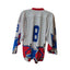 Projoy Hockey Jersey #8 Adult Large White Red Blue Stars Graphic Canada Vintage