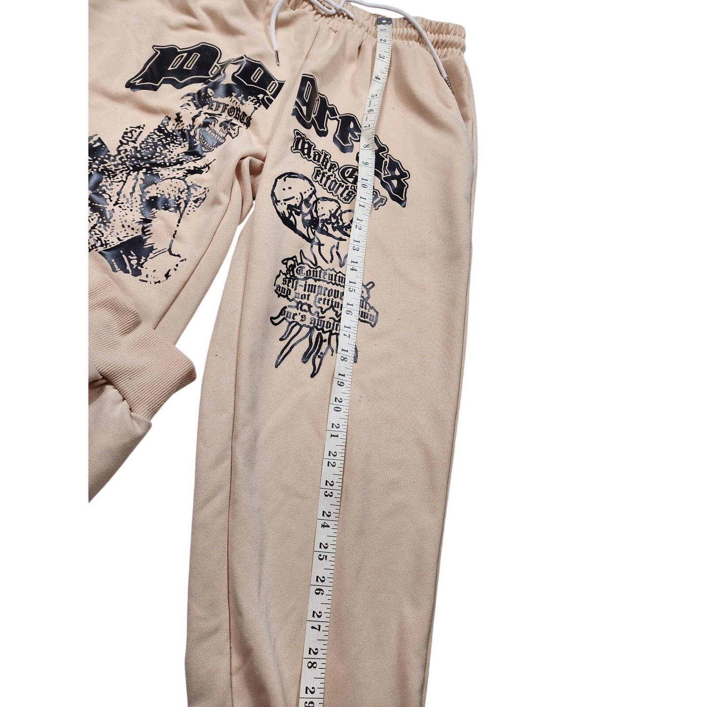 Graphic Sweatpants Jogger Medium Skull Streetwear Gothic Y2K Progress Motivation