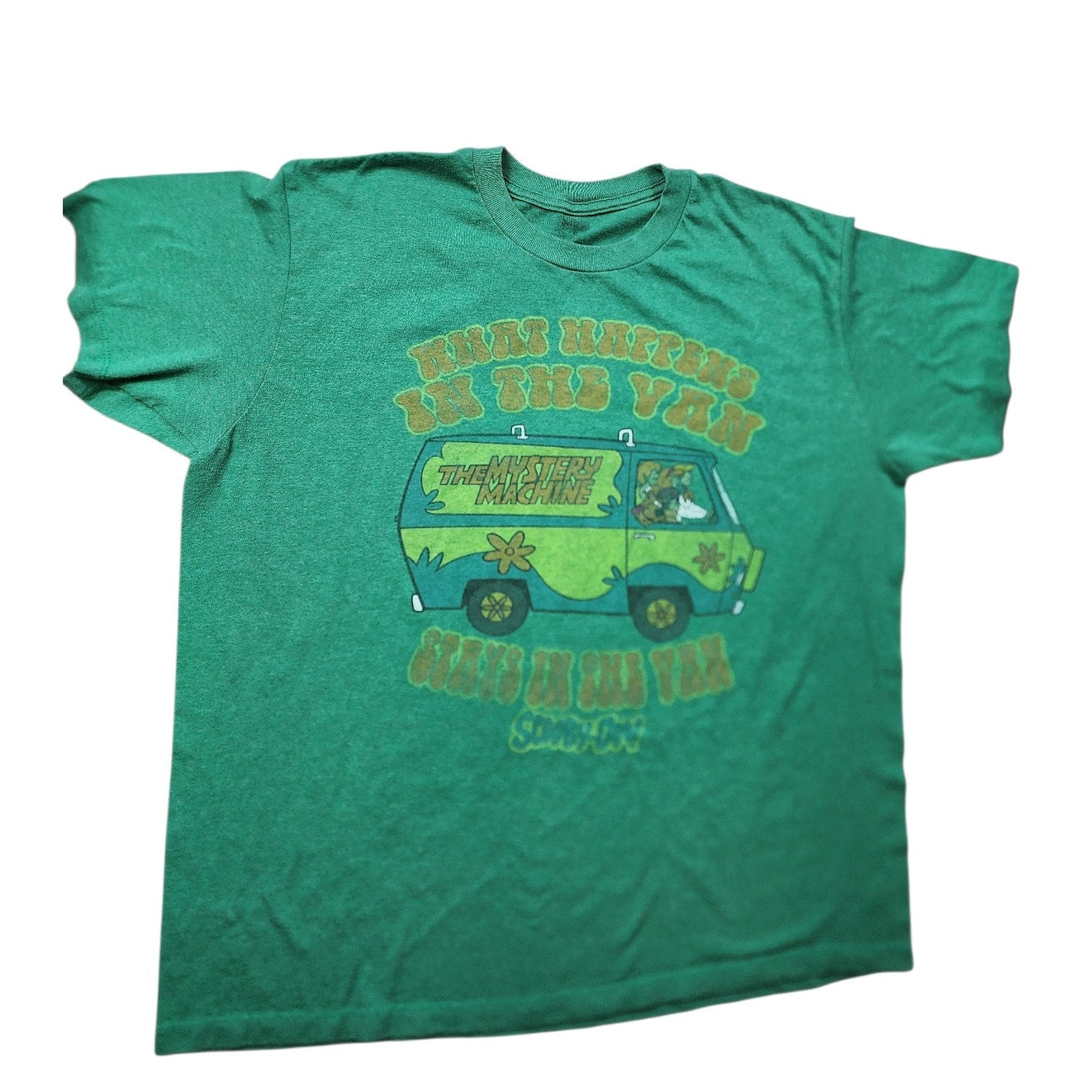 Scooby Doo Mystery Machine T Shirt Large Womens XL Graphic What Happens Van Y2K