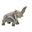Stone Elephant Figurine Statue Gray Wildlife Shelf Ornament Safari Animal Art 6"