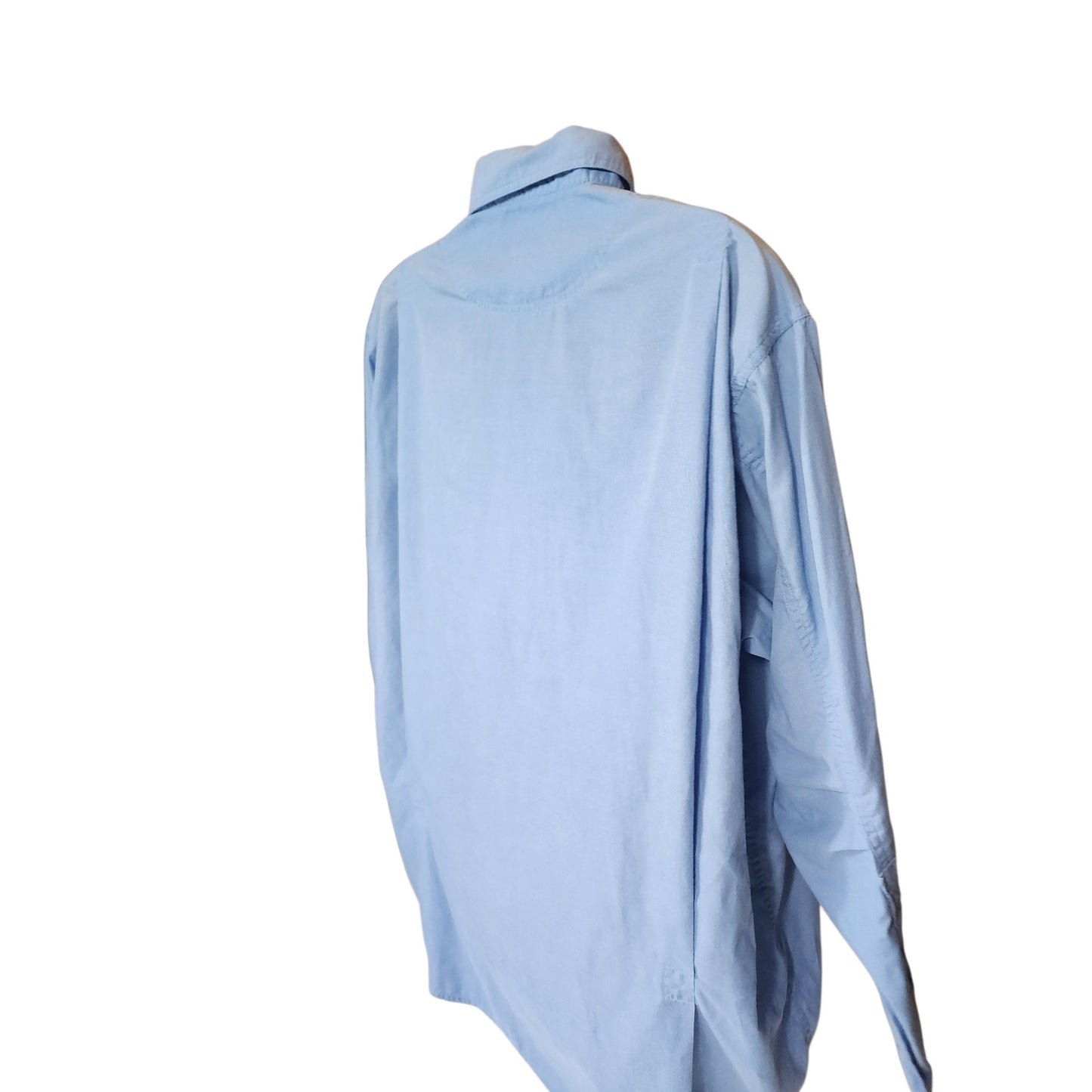 Orvis Buzz Off Insect Shield Shirt Large Blue Button Down Outdoor Hiking Fishing