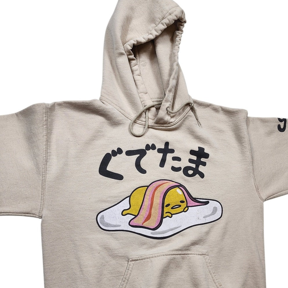 Sanrio Gudetama Hoodie Men Small Women Medium Sweatshirt Anime Kawaii Lazy Egg