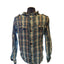 New Look Hoodie Mens Medium/Large Blue Plaid Lightweight Hooded Jacket British