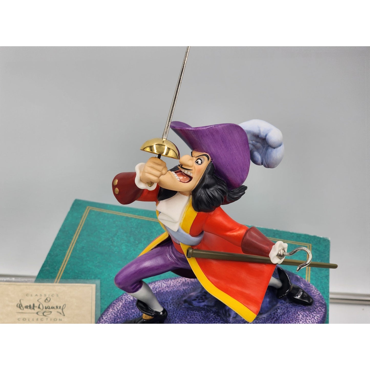 WDCC Captain Hook Peter Pan I've Got You This Time Figurine COA Box Disney