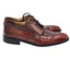 Stacy Adams Shoes Genuine Snake Leather Mens 9M Dress Brown Oxford Square Toe