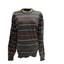 IZOD Sweater Womens XL Black Striped Crewneck Pullover Casual Knit Long Sleeve