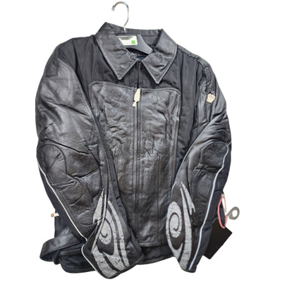 Hein Gericke Leather Motorcycle Jacket Womens 16 Protective Padded Biker Riding
