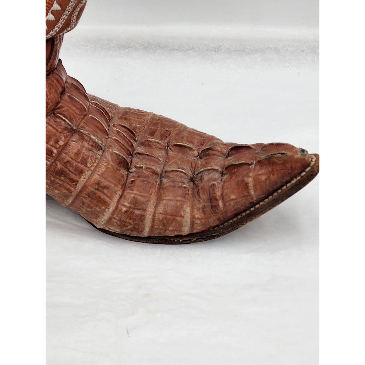 Holster Cowboy Boots Mens Size 9 Mexico Western Pointed Toe Distressed Exotic