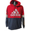 Adidas Hoodie Men Medium/Large RedNavy Colorblock Pullover Sweatshirt Streetwear