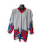 Projoy Hockey Jersey #8 Adult Large White Red Blue Stars Graphic Canada Vintage