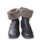 Toe Warmers Boots Womens 9 WW Leather Winter Snow Faux Sherpa Lined Anti Slip
