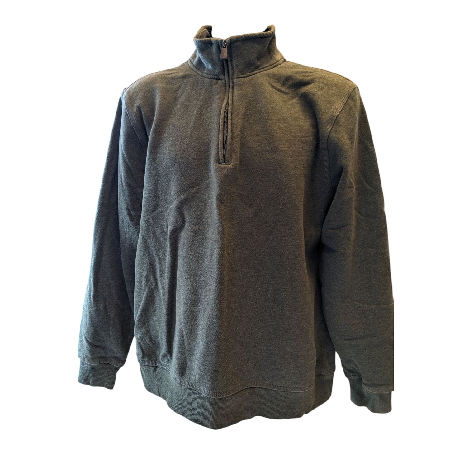 Arrow Sweatshirt Mens Large Green Quarter Zip Pullover Casual Warm Fleece
