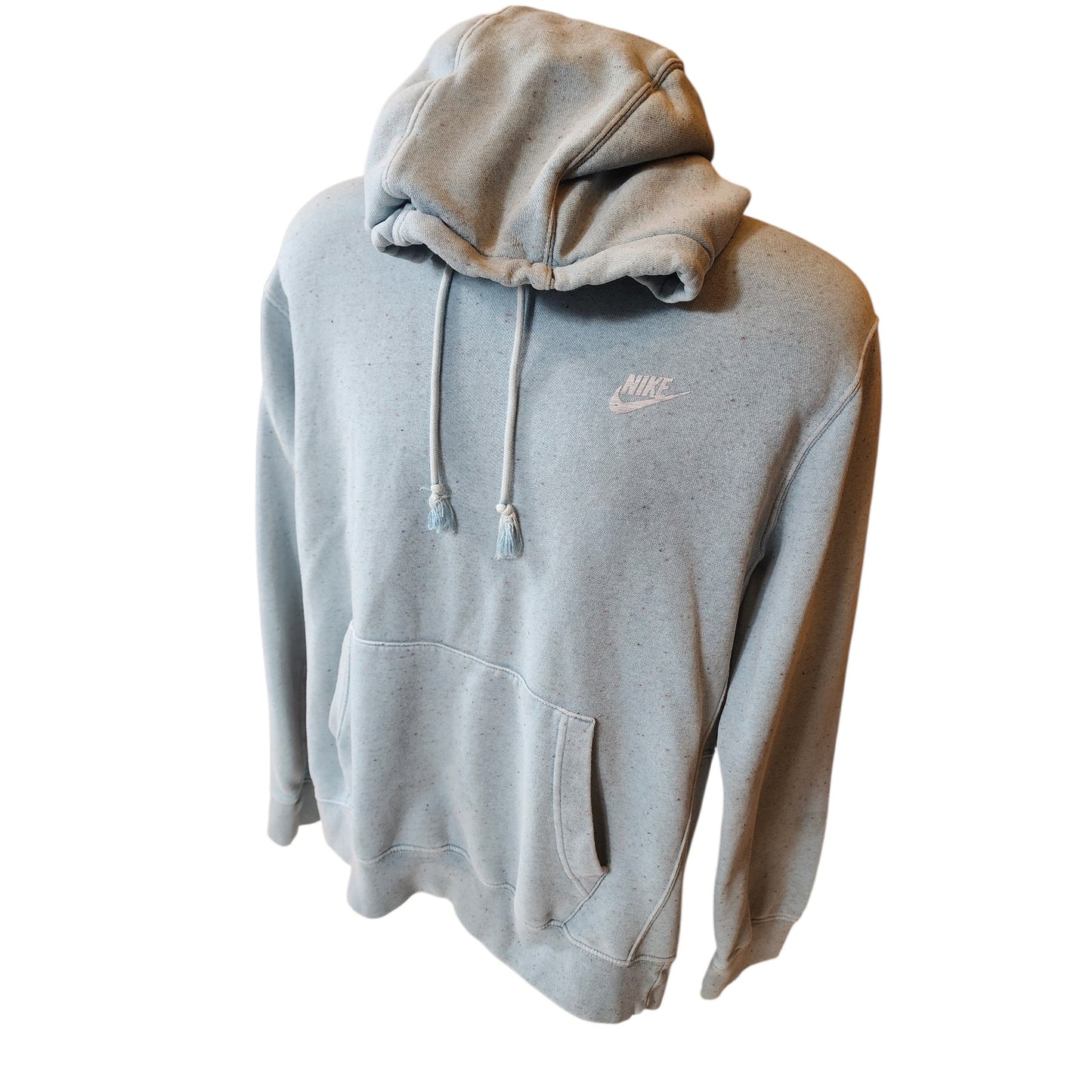 Nike Speckled Blue Hoodie Mens Large Pullover Fleece Sweatshirt Y2K DQ4663-416