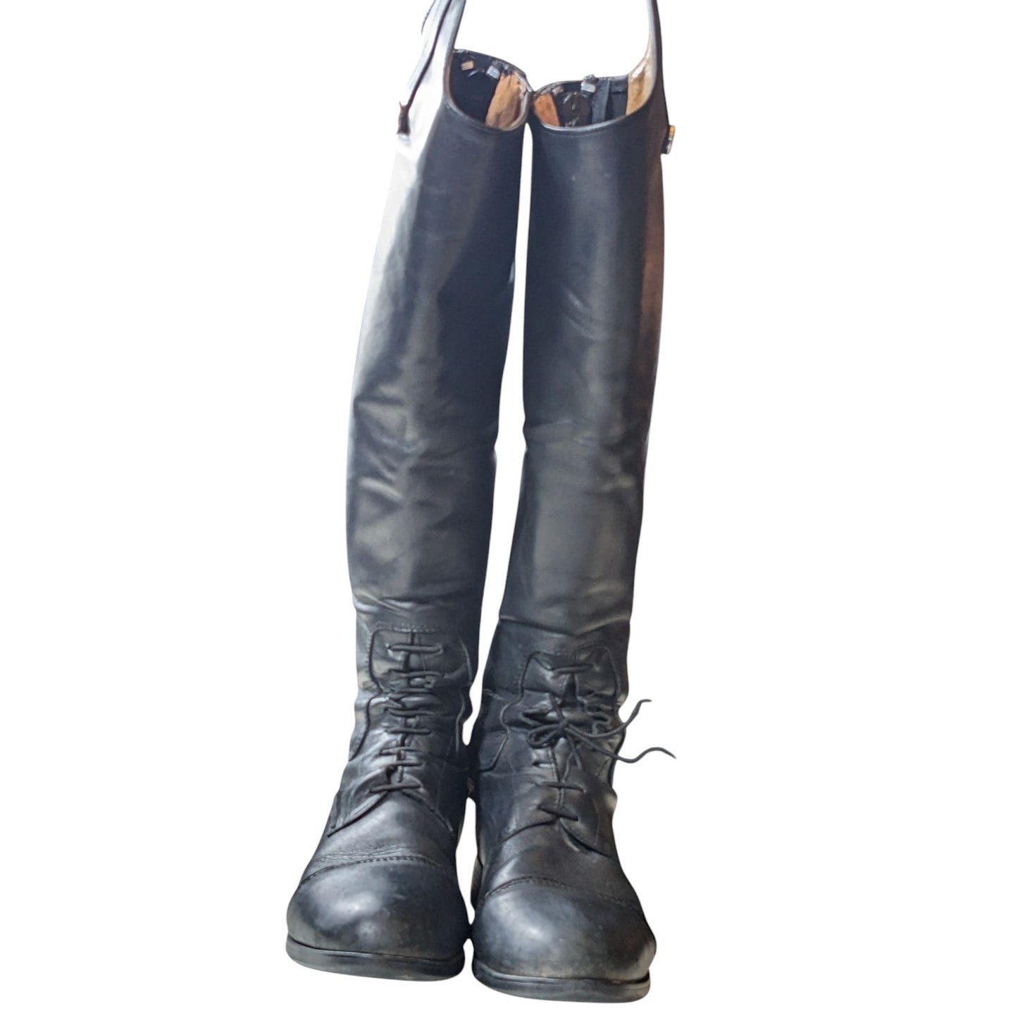 Paul Green Boots Womens 6.5 Leather Knee High Tall Riding Buckle Equestrian
