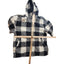 Buffalo Check Sherpa Fleece Jacket Large Black White Plaid Zip Hooded Coat Cozy