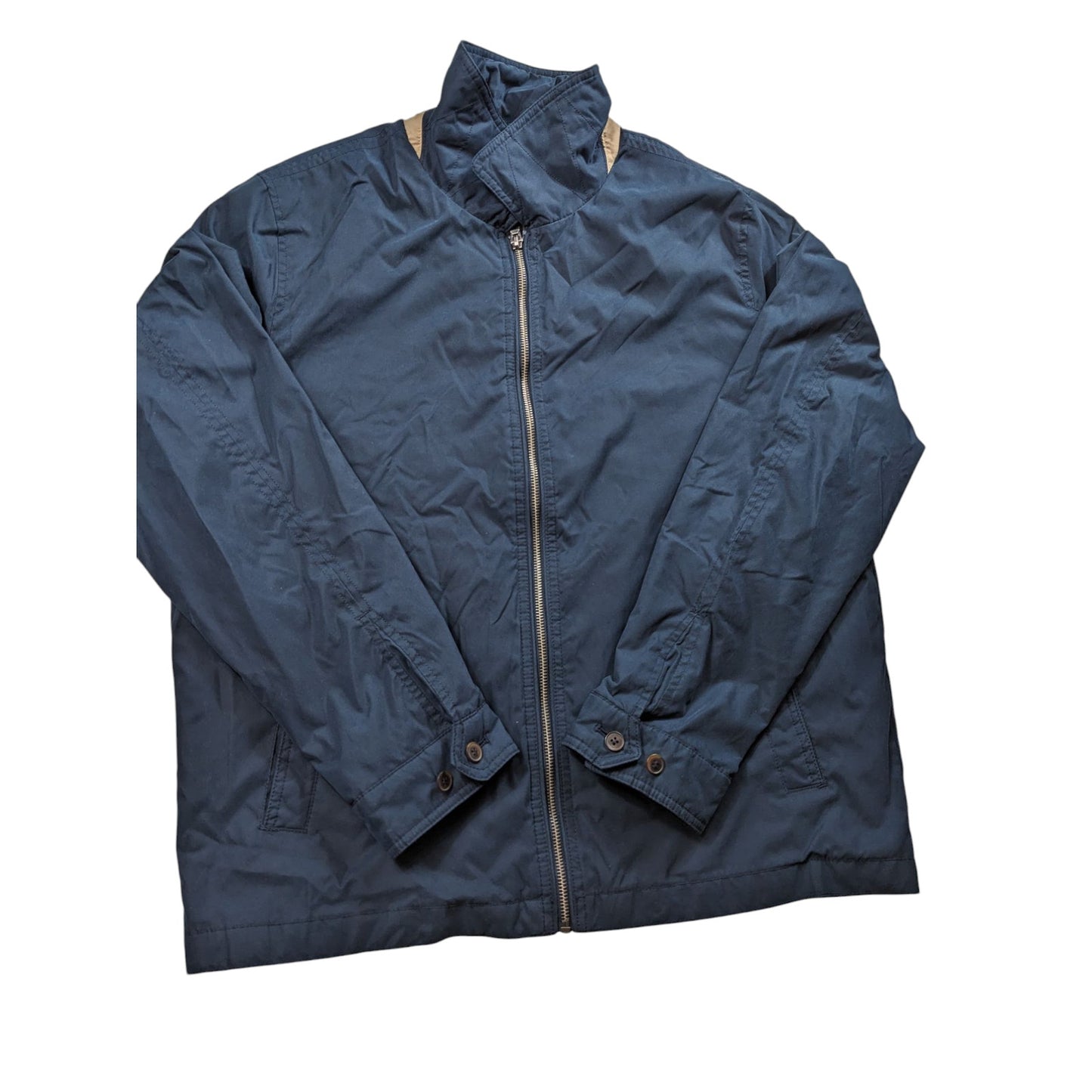 Black Rivet Jacket Men Large Lightweight Windbreaker Gingham Check Streetwear