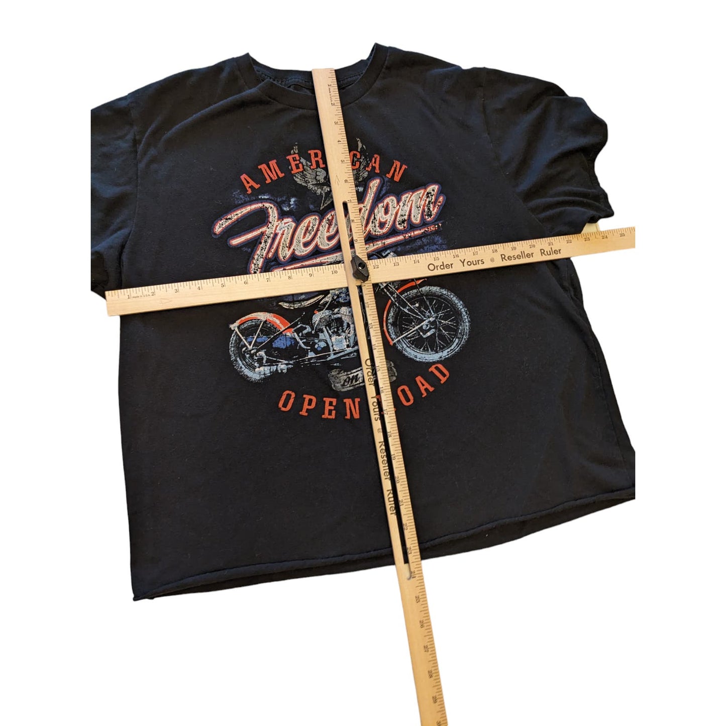 Vintage American Freedom On The Open Road Celebrate Patriotic Womens XL Biker