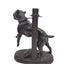 Lecourtier Signed Bronze Bulldog Sculpture French Animalier Statue Vintage 11"
