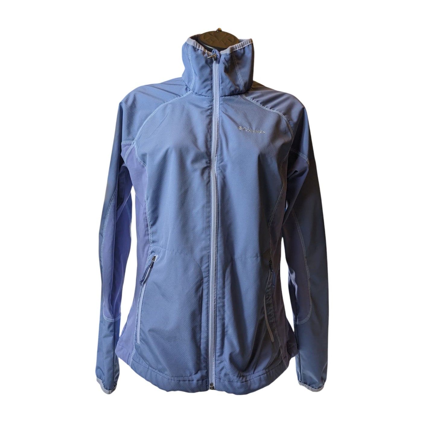 Columbia Jacket Women Medium Softshell Omni Shield Zip Hiking Running Activewear
