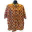 Spirit First Shirt Mens Large Tall Short Sleeve Hawaiian Abstract Bold Orange