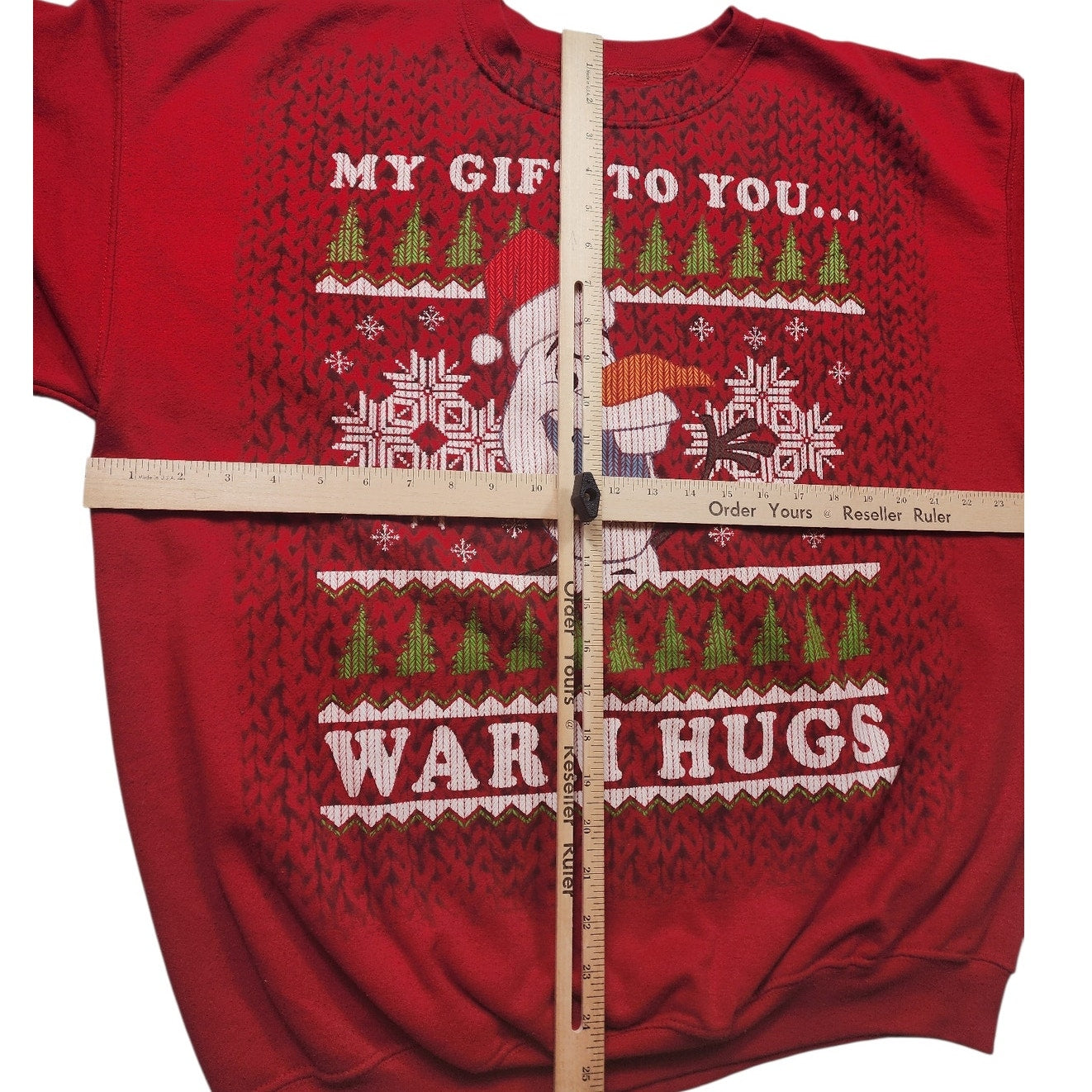 Disney Frozen Christmas Sweatshirt XL Red Ugly Sweater Holiday Graphic Pullover