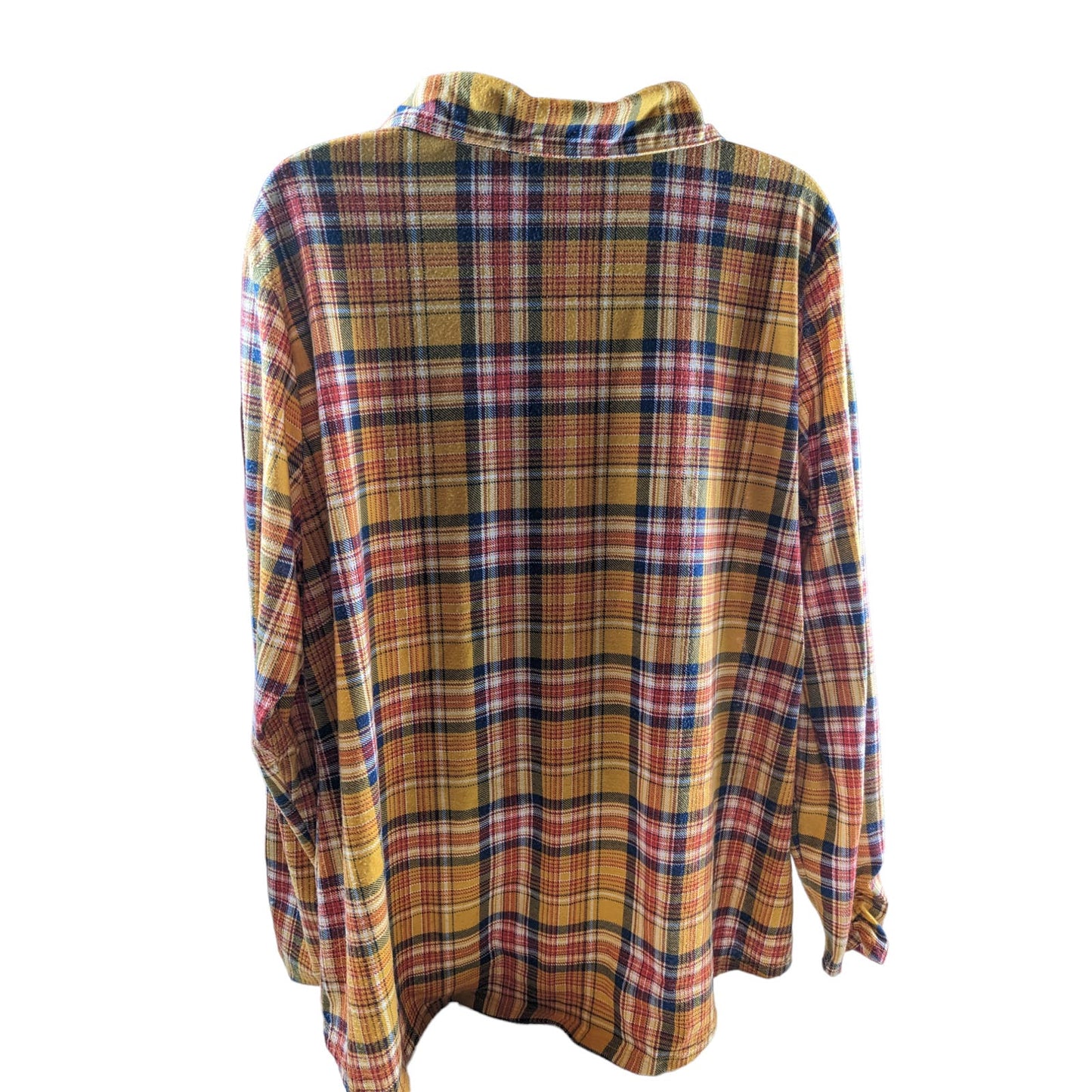 Bobbie Brooks Flannel Shirt Womens Plus 2X Long Sleeve Button Up Light Top Boho