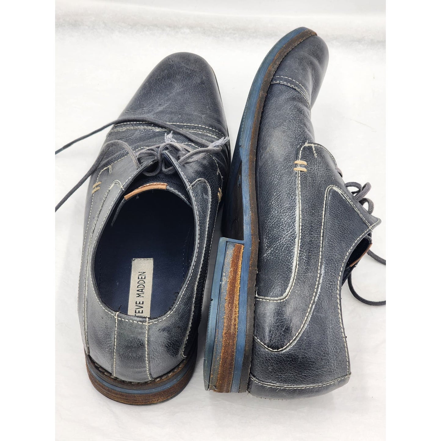 Steve Madden Shoes Mens 12 Leather Dress Cap Toe Lace Modern Gentleman Derby
