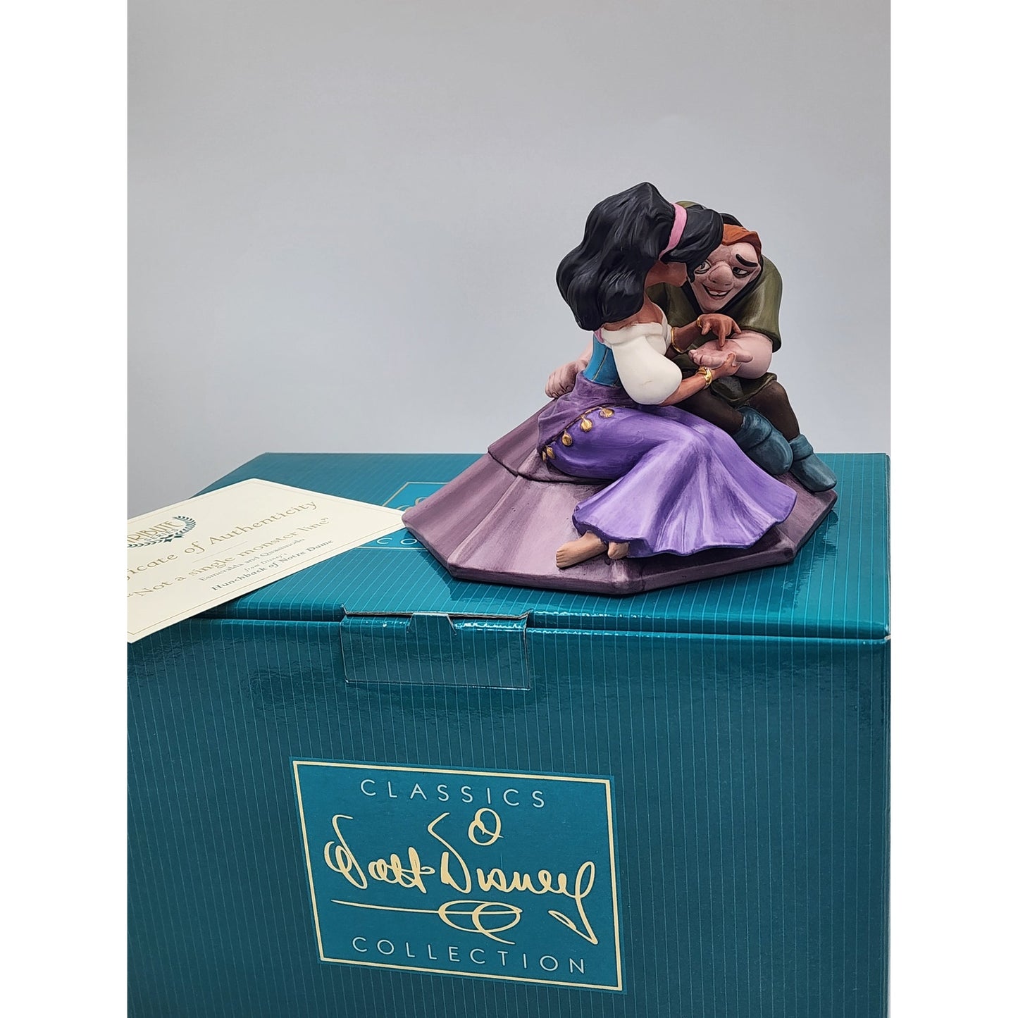 WDCC Hunchback Notre Dame Esmeralda Quasimodo Not a Single Monster Line COA Box