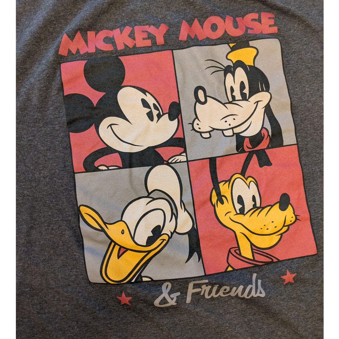 Disney Mickey Mouse Friends Shirt Mens XXL Goofy Donald Pluto Short Graphic Tee