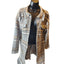 Madison Plaid Knit Cardigan Sweater Womens Large Open Front Layering Rhinestone